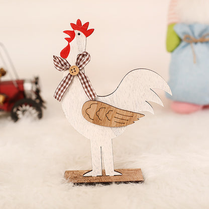 Easter DIY Wooden Rooster With Wings Ornaments