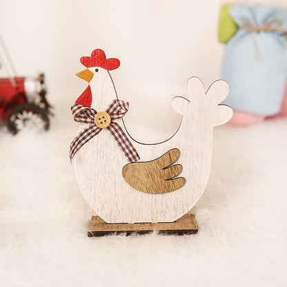 Easter DIY Wooden Rooster With Wings Ornaments